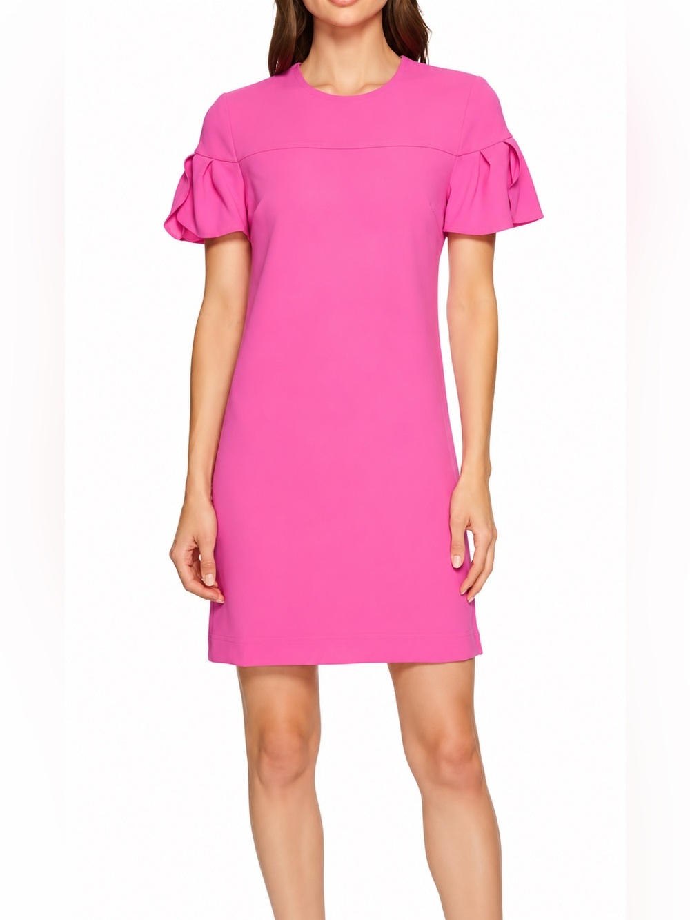 Trina Turk Jacinta pink petal dress, no size, fits like large